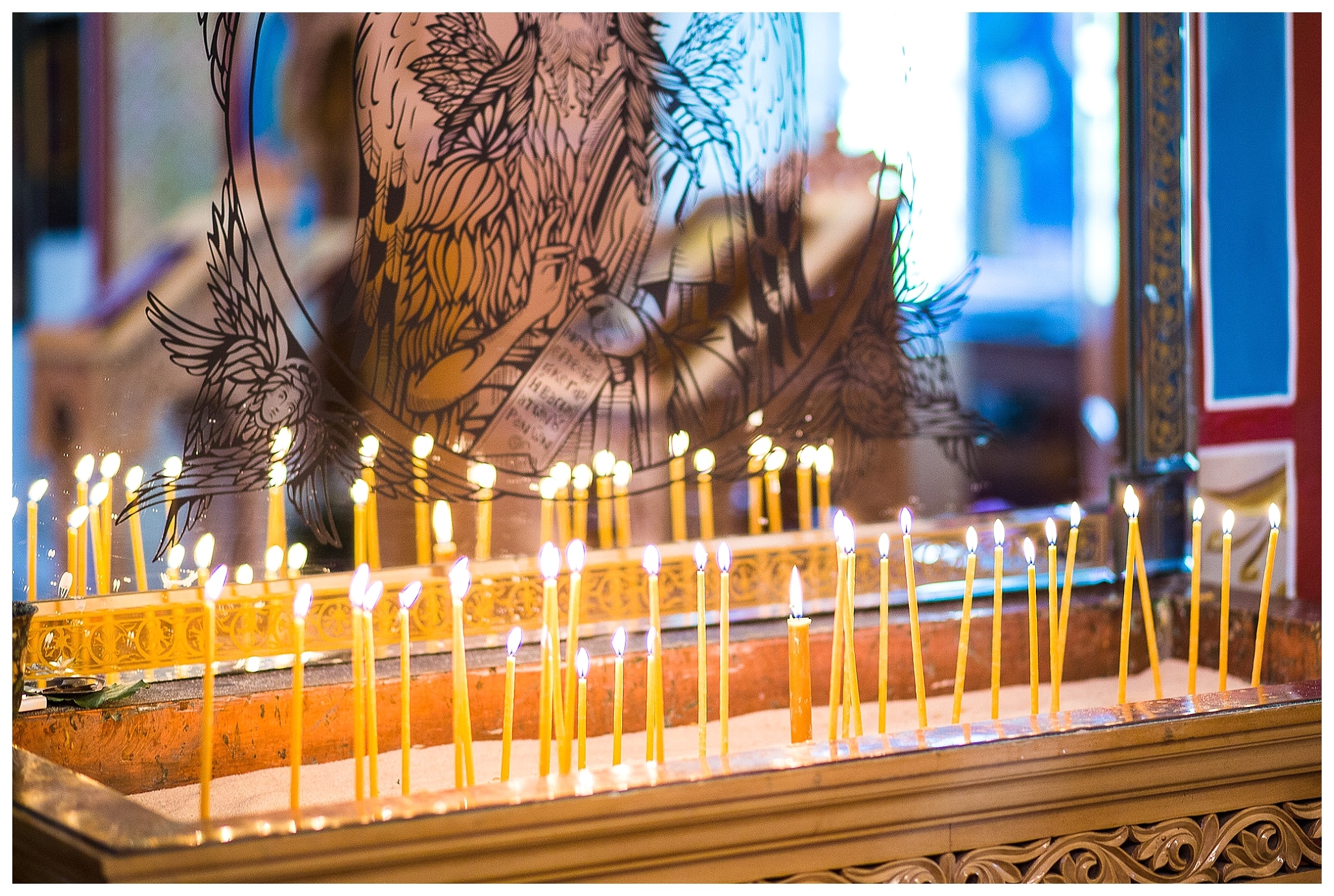 Candles at the St John the Baptist Greek Orthodox Church