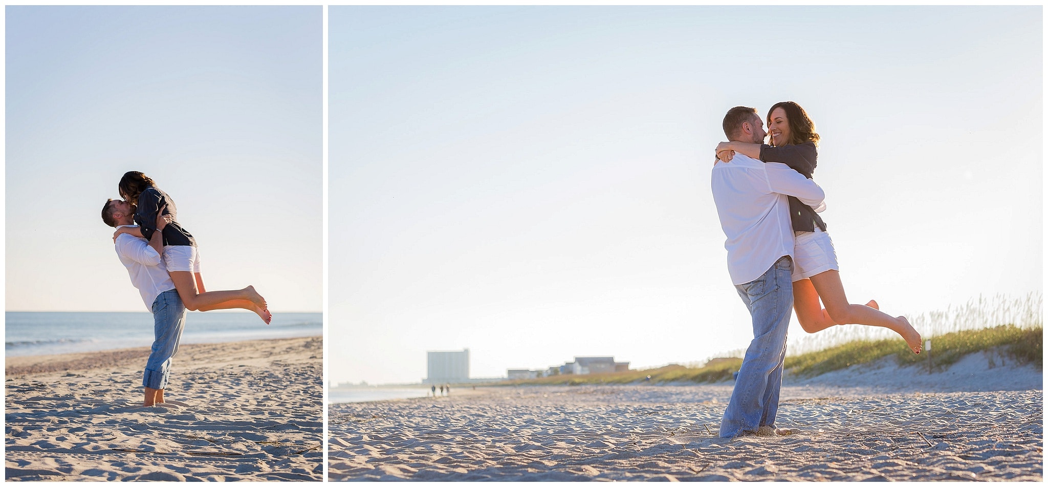 Couple having fun during the ir myrtle beach photography session