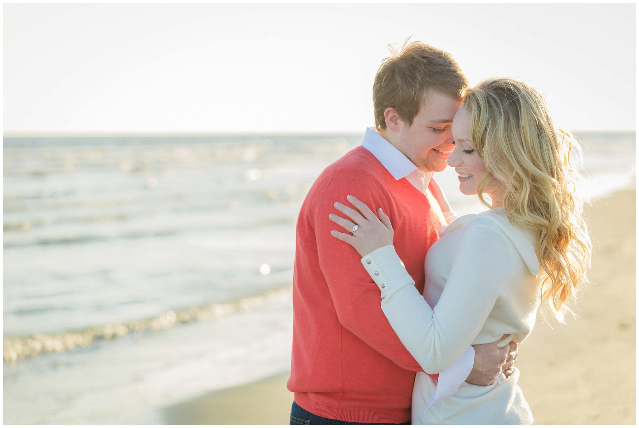 Beautiful newly engaged couple in Myrtle Beach, south Carolina