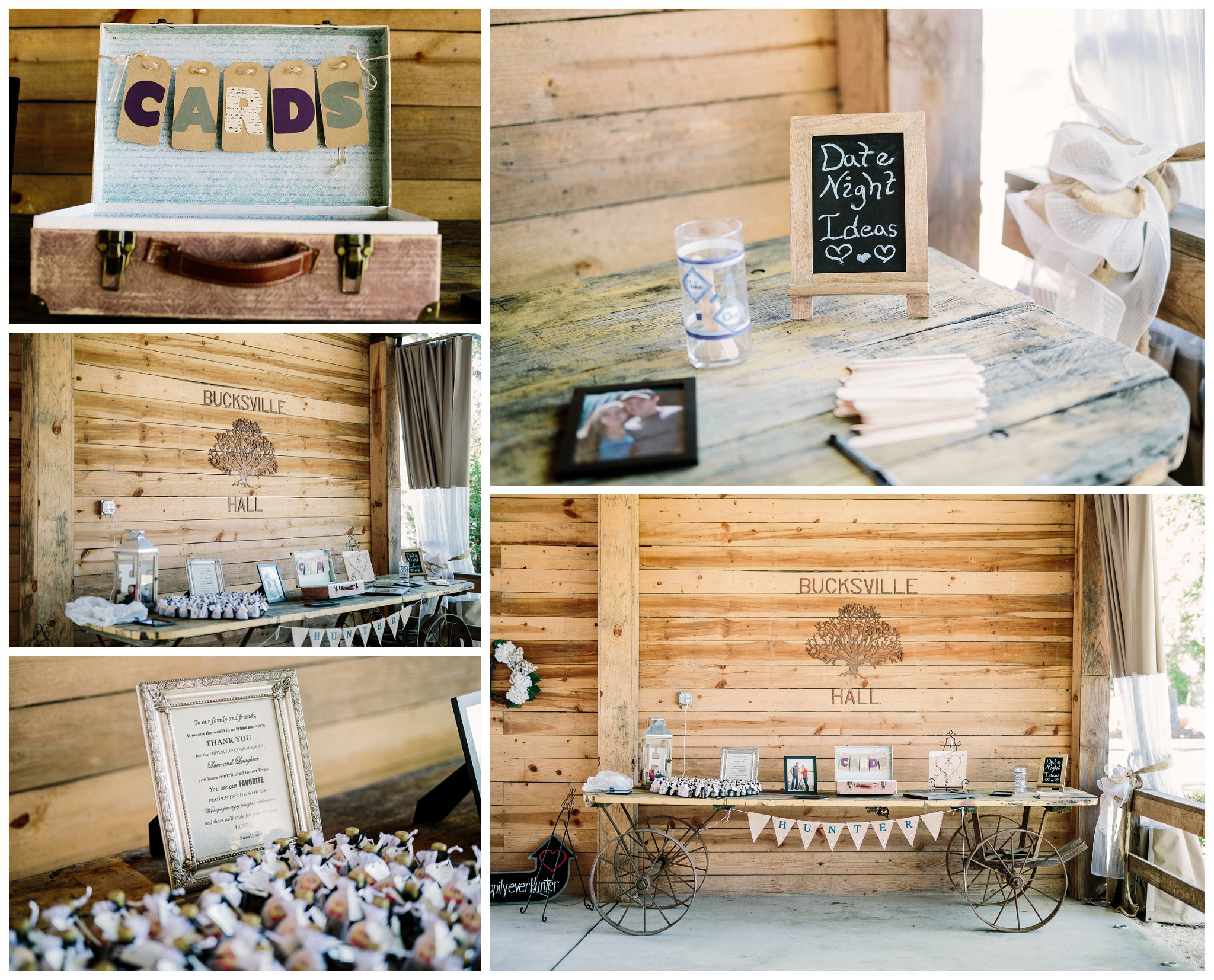 Lots of DIY details on a wedding day at the Bucksville hall