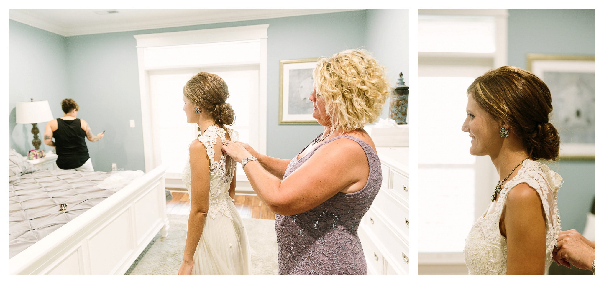 Time to Get Changed New dress for the Bride - Venue - Beach House Gulf Stream Breeze, Beach Realty Catering and Cake - Buttercream Cakes and Catering, LLC Flowers - Callas Florist Event Rentals - Event Works DJ - Scott Shaw