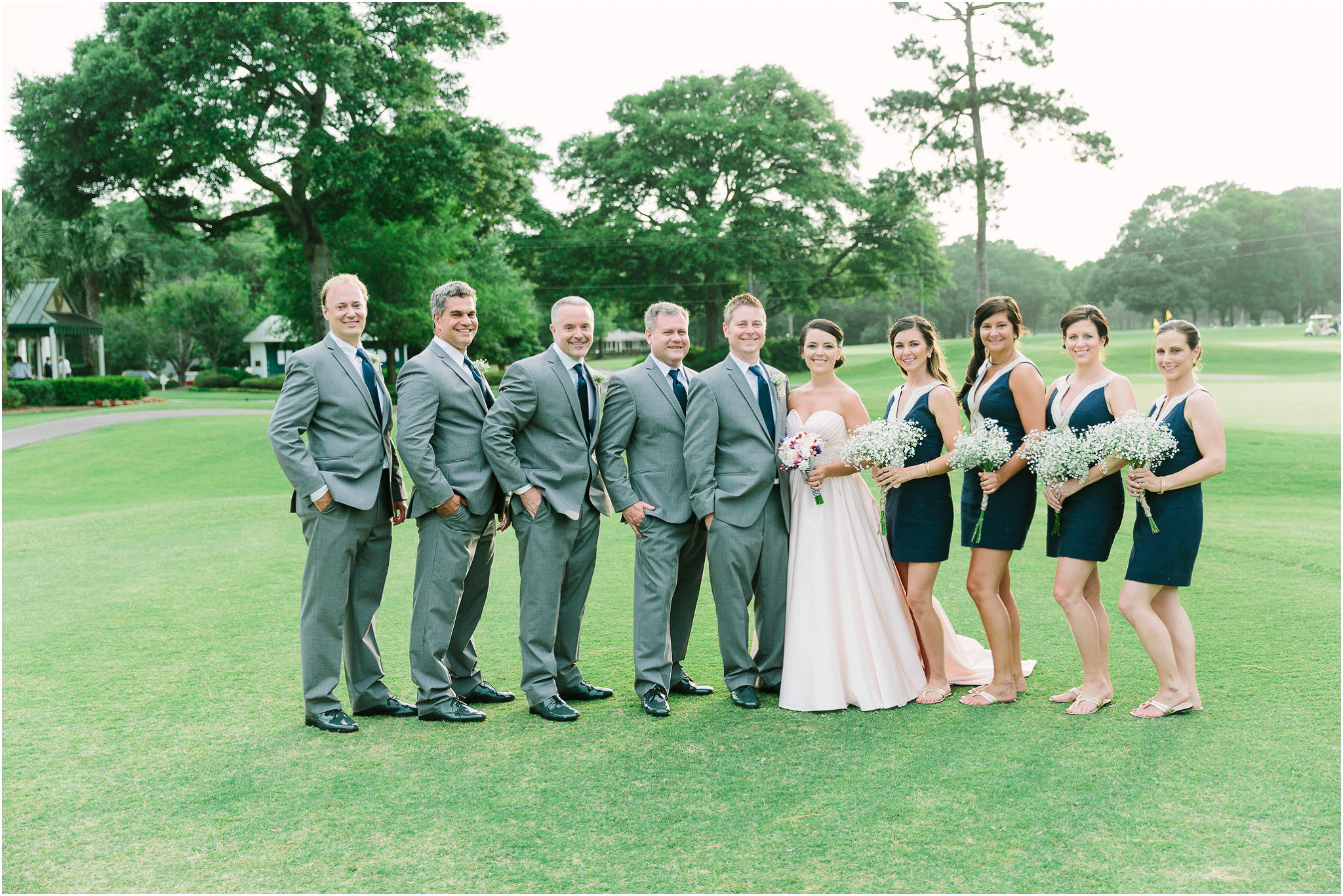 Bridal Party portrait on the green