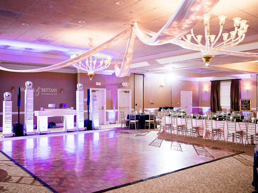 reception ballroom setup