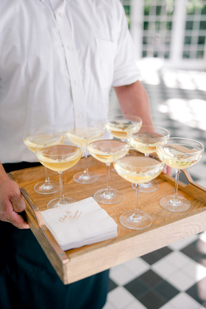 Champagne on a tray
