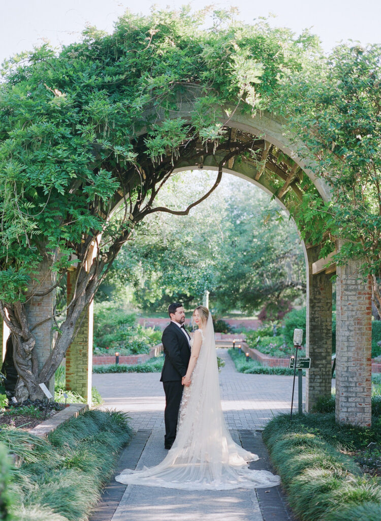 Bride and Groom portrait under the arch
