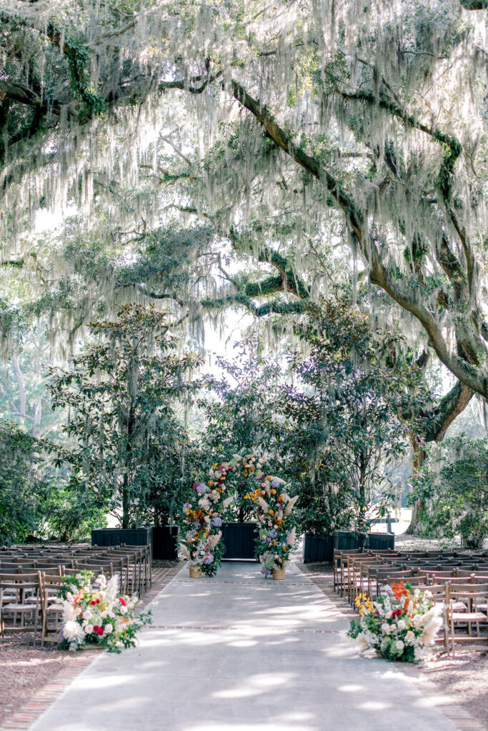 Ceremony set up at Caledonia in Pawleys Island