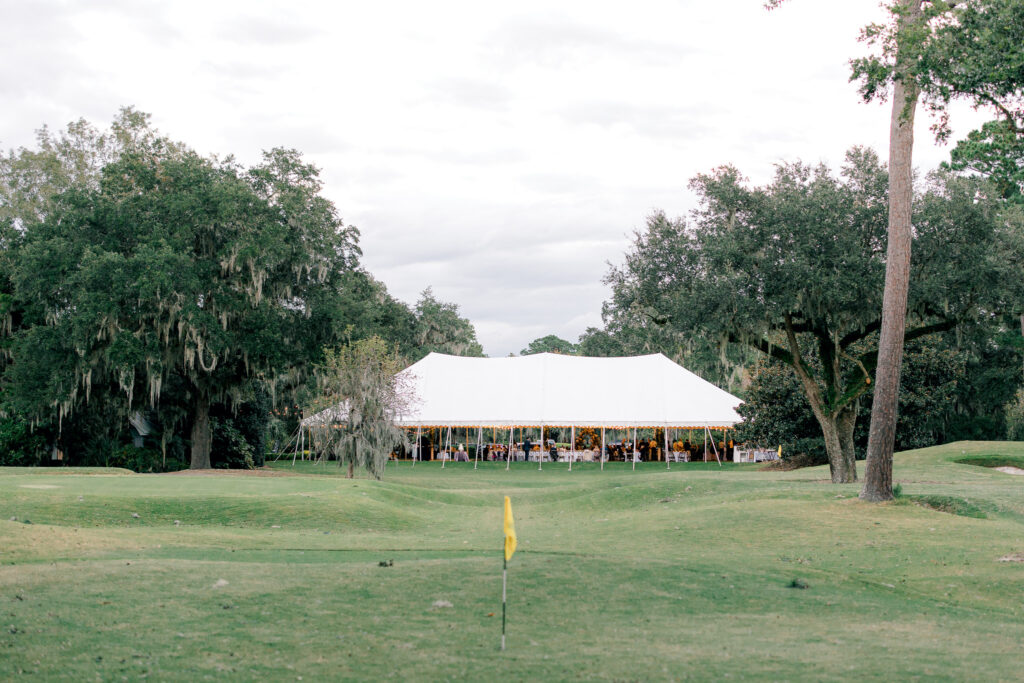 Tent at the Caledonia Golf club